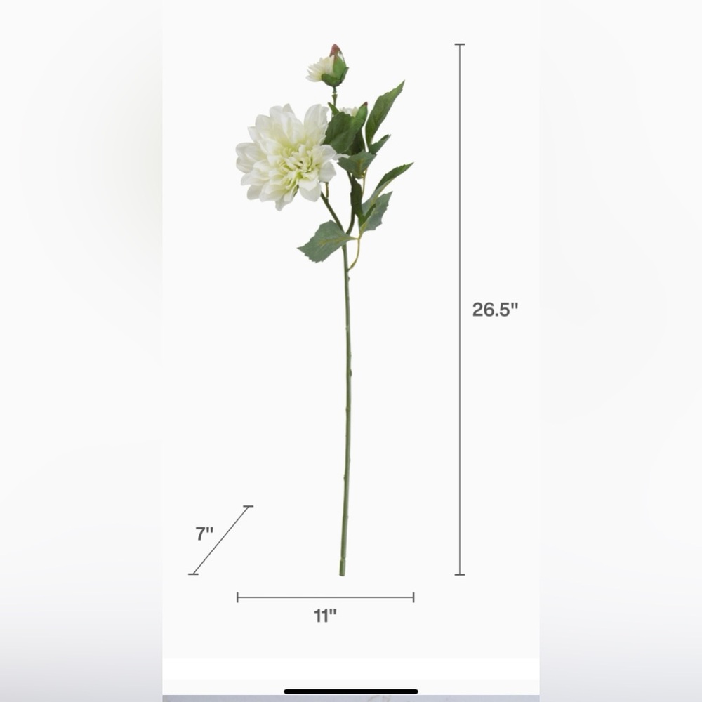 Artificial white dahlia